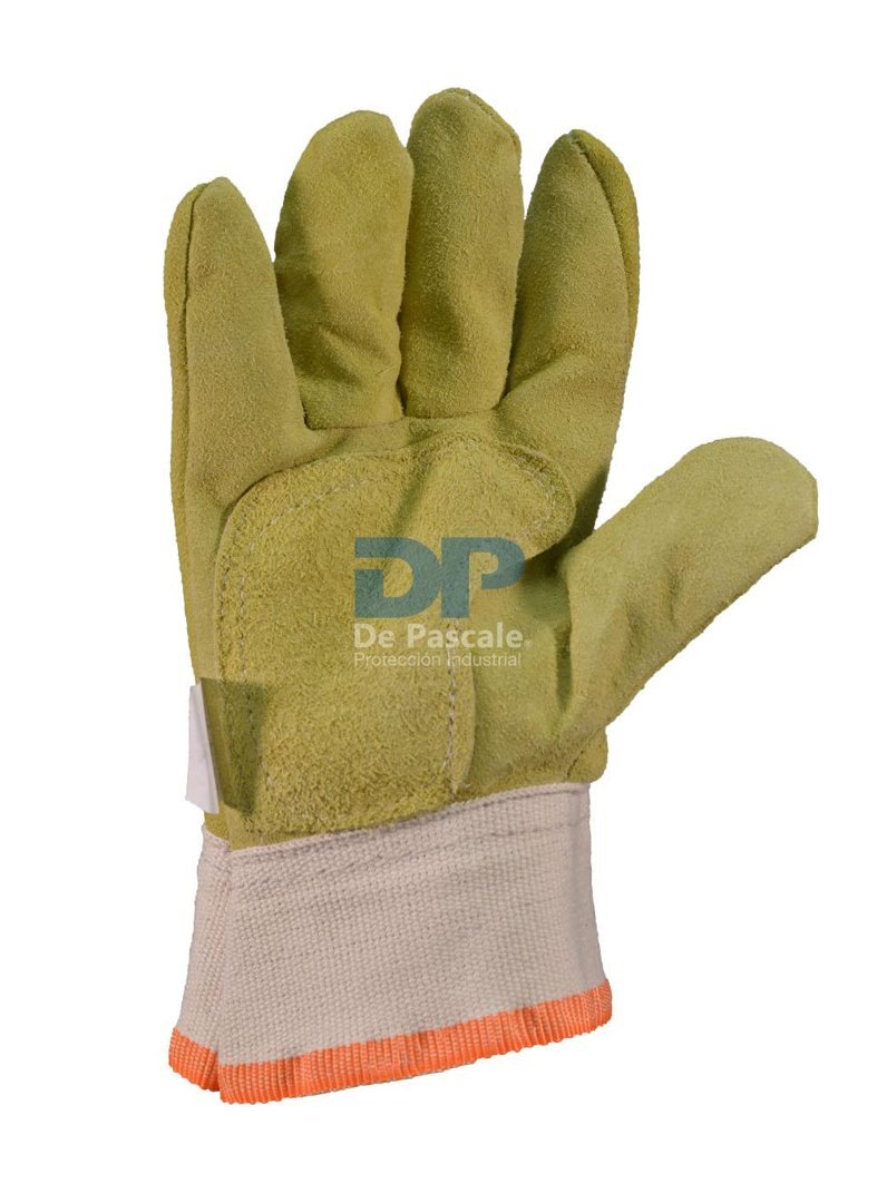 GUANTE DESCARNE AMARILLO PUÑO CORTO TEJIDO DE PASCALE